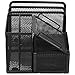 Mesh Office Desk Organizer with 6 Compartments + Drawer - Can Be Used On Desktop | Table | Counter in Kitchen or Work Space - Black