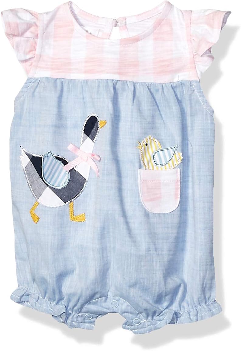 chambray bubble romper