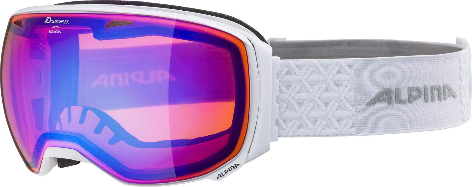 ALPINA Unisex - Adult, BIG HORN Q-LITE ski goggles, white, One Size