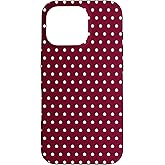Case, Cranberry Phone Cover, Red and White Polka Dots Phone Case for iPhone 16 Pro