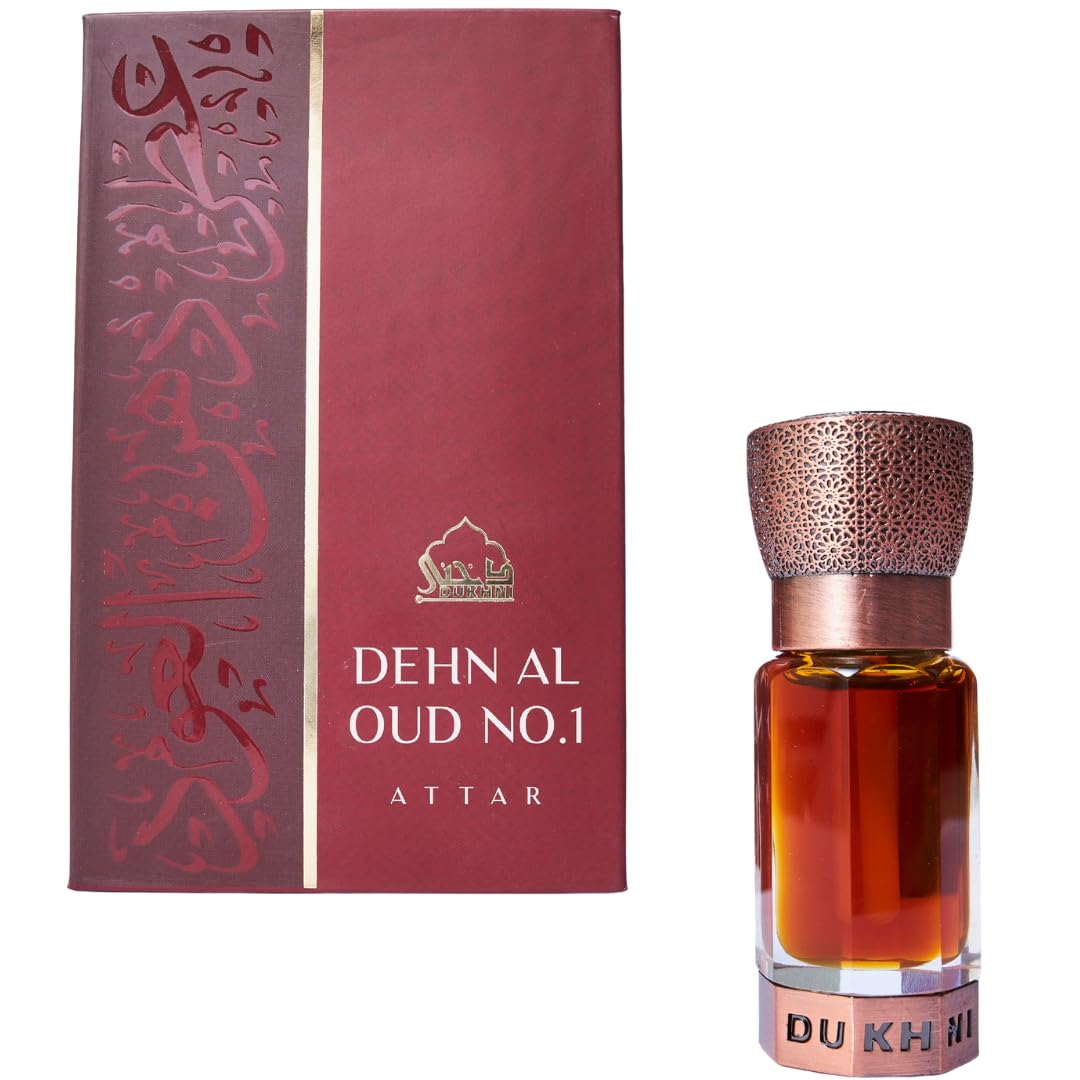 Dehn Al Oud Attar by Dukhni | 6ml Arabic Perfume Oil, Arabian Oud, Oudh Oil for men & women | For the Oud Connoisseur | Pure, Alcohol-Free, Vegan, Halal Fragrances | Islamic gifts, Eid & Ramadan Gifts