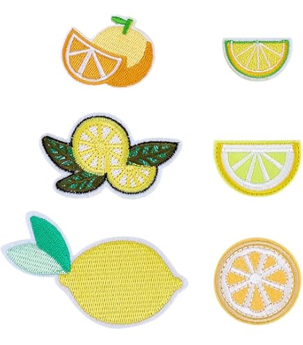 Patch Ricamata A Forma Di Mango - Applique Da Stirare O Cucire Su Stoffa - 6,7x9,5 Cm - Ideale Per Mestieri DIY E Personalizzazione - 3