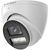 Amcrest Analog 5MP NightColor Outdoor Security Camera, Turret 5MP @ 25fps, CCTV-Coax-BNC, 131ft Full Color Night Vision, Mic, 132&deg; FOV (Not an IP Camera) (DVR Required, Not Included) (AT5N28-W-V3)