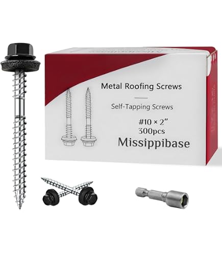 250-Pack Brown Metal Roofing Screws – #12 X 1-1/2" Hex Head, Sharp Point, 5/8" EPDM Washer - View #4