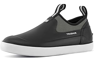 Trudave Deck Boots for Men, Waterproof Insulated Reliable Rain Boots Men, 4.5mm Neoprene Anti-Slip Mud Boots with High-Traction for Walking Work Fishing Gardening, Size 6-13