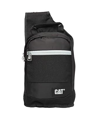 CAT Thegiants Polyester 20 cms Black Messenger Bag (83196-01)
