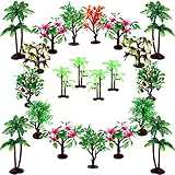 Upgrade Trees Cake Decorations, OrgMemory Model Trees with Bases, (19pcs, 3