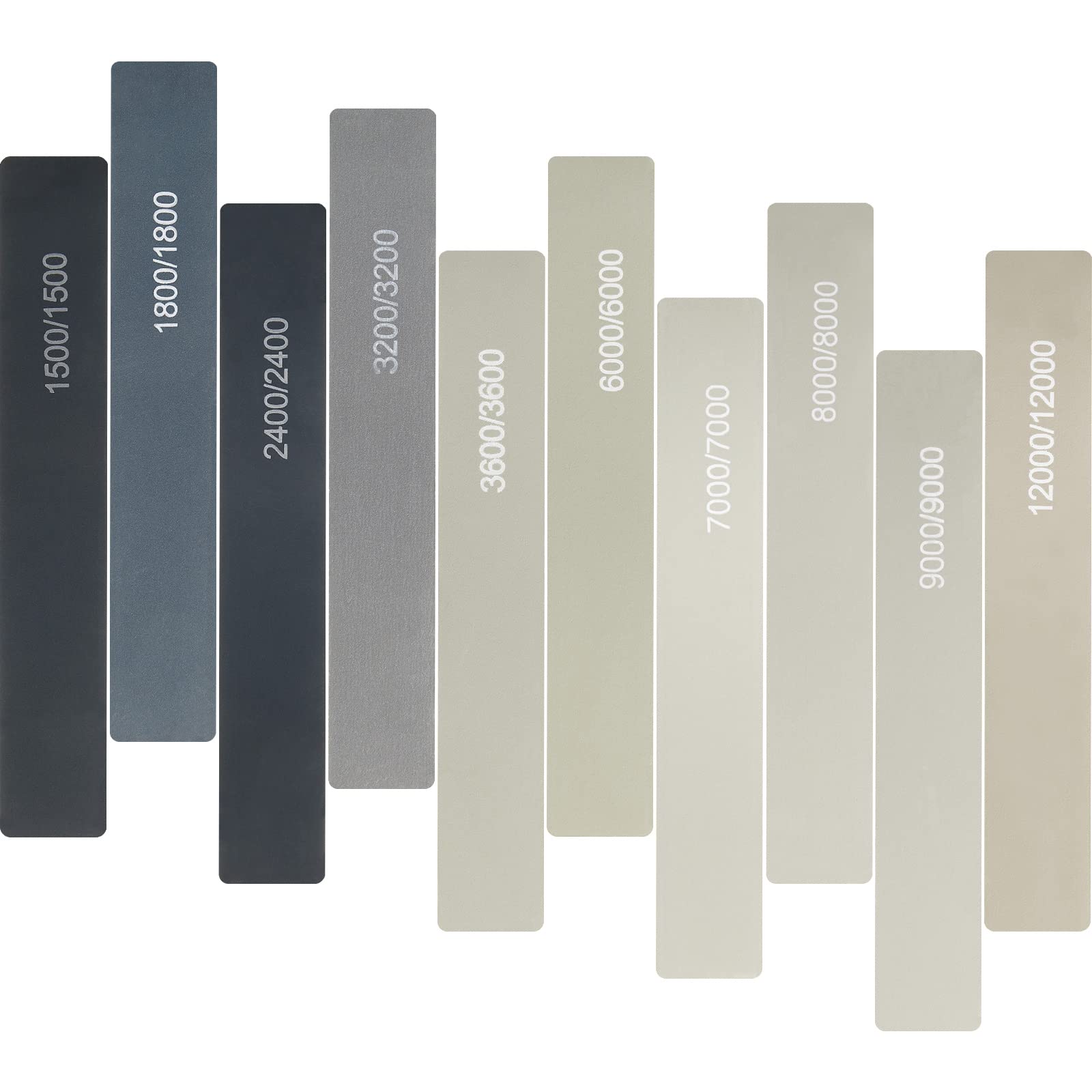 Honoson 10 Pcs Sanding Sticks for Plastic Models Polishing Stick Buffing Sanding Sticks for Assorted Grits Crafts Metal Wood Sandpaper Tools(High Grits Rating,Classic Style)