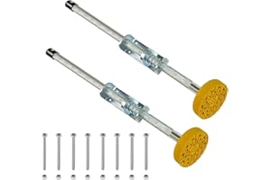 ADAMOSS Ladder Leveler Pair with Rubber Feet Orange，Adjustable Ladder Leg Leveler for Extension ladders，Ladder Feet Stabilizer,Ladder Accessories (Ochre)