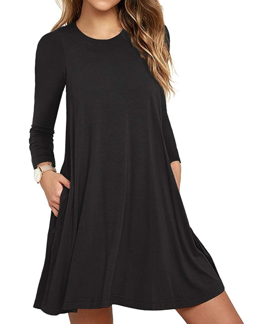 long black shirt dress
