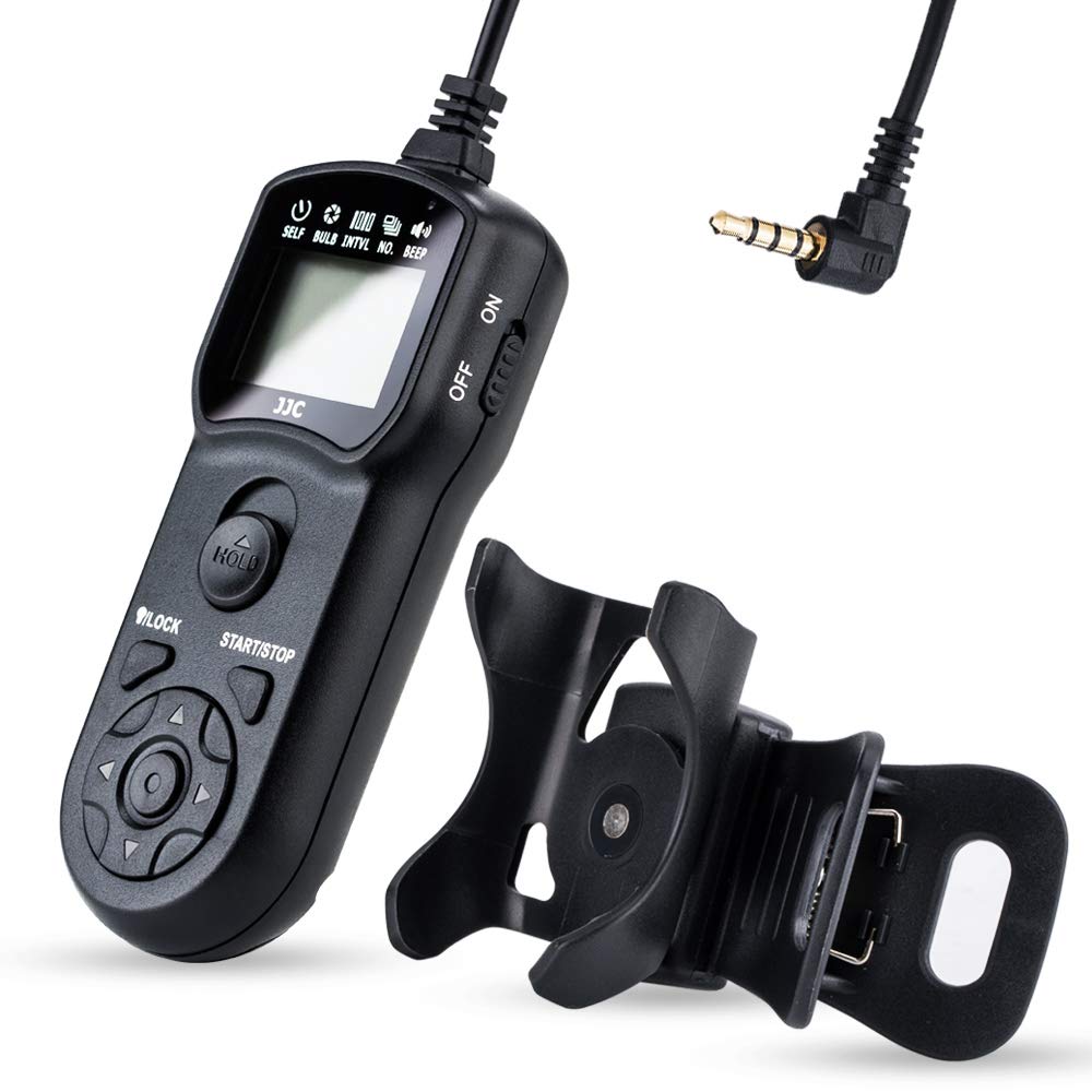 JJC Multi-function Timer Remote Control with Tripod Holder Clamp for Nikon Z50II Z5II, Fujifilm X-T200 X-S10 X-S20 X-E4, Pentax K-70 KP Camera Replaces Nikon MC-DC3, Pentax CS-310