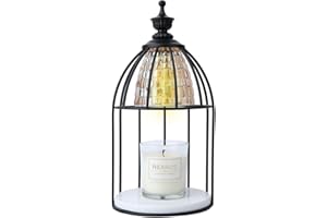 nearus Candle Warmer Lamp, Auto Shut Off and Brightness Heat Level Control with Timer and Dimmable Switch, Top-Down Candle Me