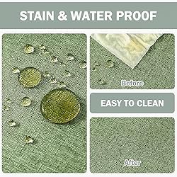 AUSSPVOCT Textured Tablecloth Rectangle 52x70 Water