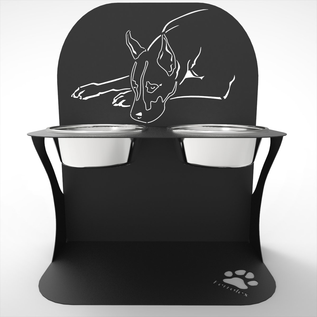 Dog Diner Feeder Bowl Stand For Two Bowls Small And Big Dogs