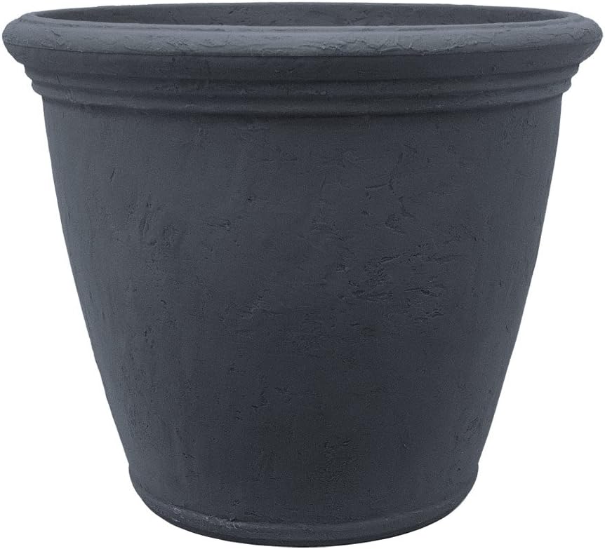 Garden by Artech 24in. Resin Barcelona Planter in Charcoal