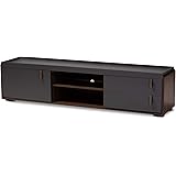 Baxton StudioTV Stands, One Size, Gray/Walnut