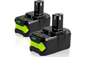 TenHutt 【Upgrade】 2 Packs 6.0Ah Lithium Replacement Battery for Ryobi 18V ONE+ Cordless Power Tool P108(130429054) Compatible with P102 P103 P104 P105 P107 P108 Lithium Battery