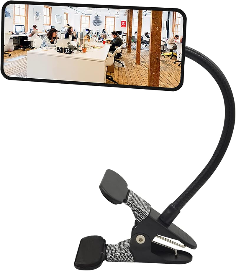 Ampper Acrylic Clip On Security Mirror 6.69 x 2.95 Rectangle Convex Clip-On