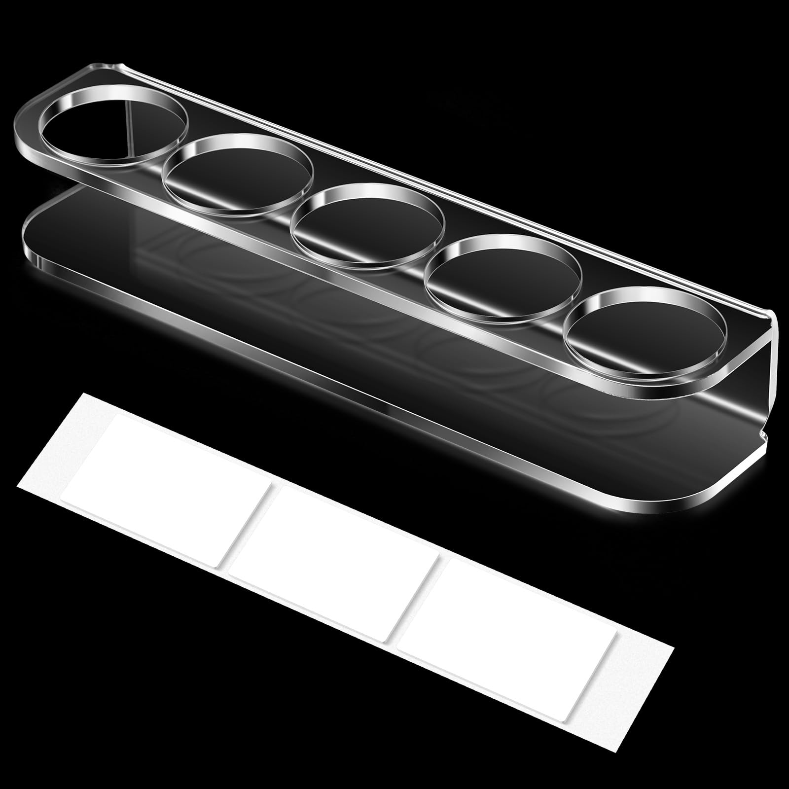 Photo 1 of Marsui 5 Slots Vial Holder Refrigerator Wall Caddy Peptide Vial Holder Case for Fridge Acrylic Diabetic Storage Organizer Fit with U-100 Vials 24mm (0. 94 Inches) Diameter