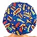 DK Scrub Hats Women’s Adjustable Bouffant Scrub Hat Ponytail Surgical Cap Comic Super Hero Words
