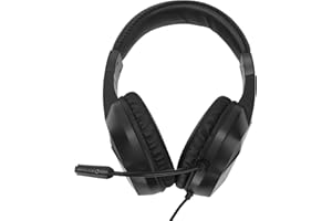 PUSOKEI Wired USB Gaming Headset with Noise Canceling Microphone, 7.1 Surround Sound Headphones RGB Lighting for PC, 40mm Dri