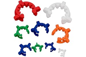 OIIKI 9 PCS Plastic Joint Clips Set, Clamp Lab Clips for Glass Standard Conical Interface Clip Ground Glass Joint (10mm,12mm,14mm,19mm,24mm,29mm,34mm,40mm,45mm)