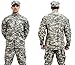 Camouflage Military Battle Dress Uniform Set, Coat + Pant Camo Paintball Hunting Clothing, ACU Type Tactical Military Combat Cargo BDU Suit