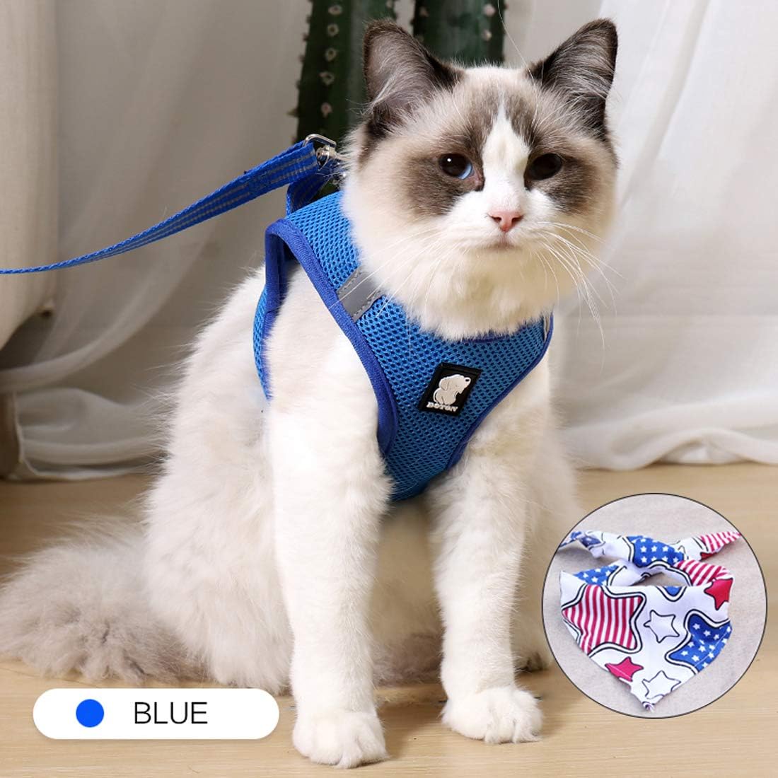 Reflective Cat Vest Harness and Leash Set for Walking 360° wrapAround