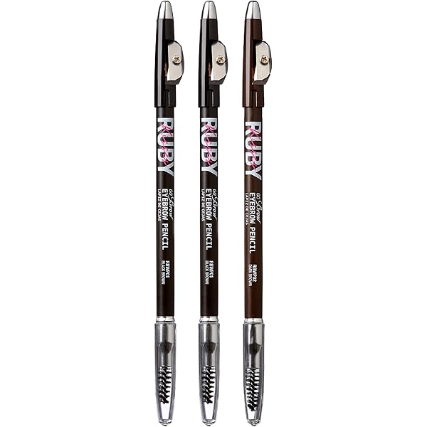Amazon.com : Kiss Go Brow Eyebrow Wooden Pencil Dark Brown (6