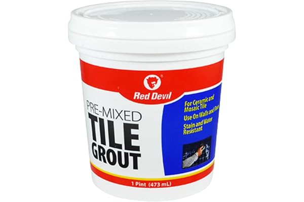 Red Devil Premixed Tile Grout White – Ready to Use White Grout for Tile, Mosaic and Floor Tile Grout Repair, Grout Filler for