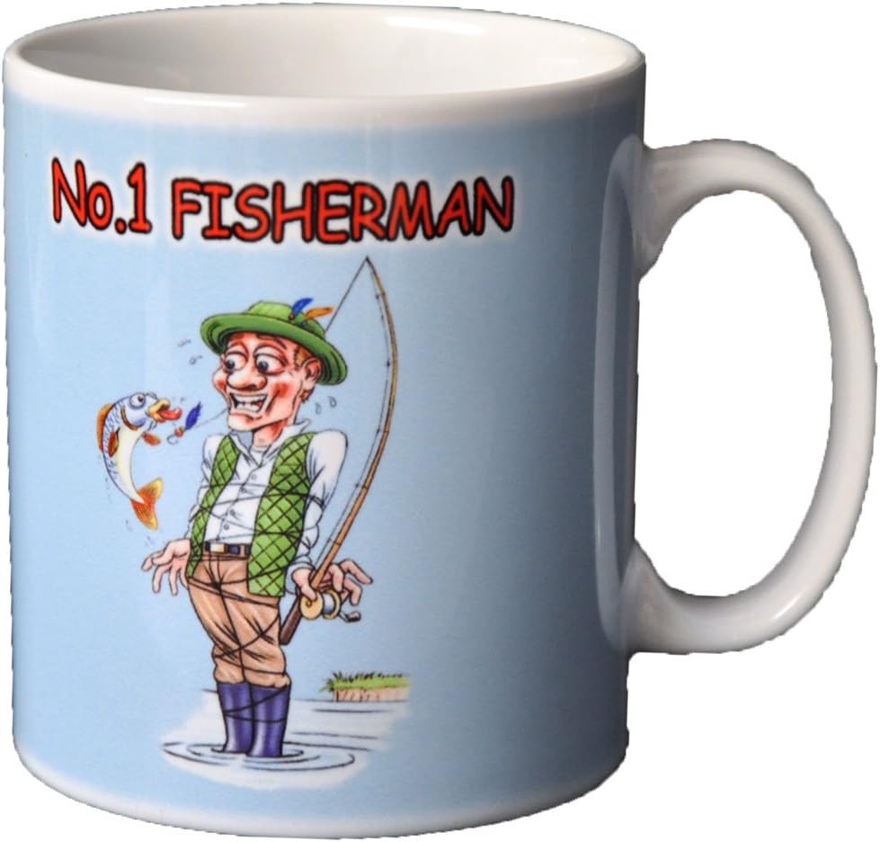 No 1 Fisherman Ceramic Coffee Mug Makes an Ideal Gift Amazon.co.uk