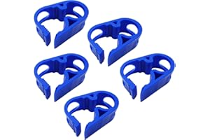 DOPHO Blue Plastic Tubing Clamps 0.236-0.472 Inches Laboratory Tube Pinch Clamps Valve Flow Control Adjustable Hose Clamps 5pc Pack