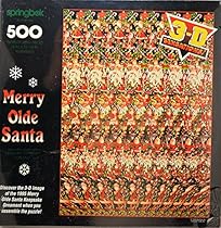 Merry Olde Santa 500-piece 3D Stereogram Puzzle (18