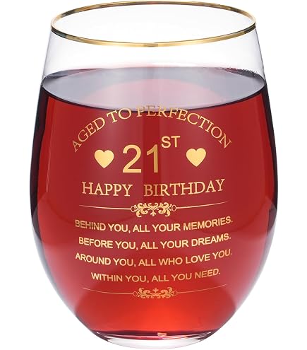 Amazon.com: Bevvee Vintage 1997 Stemless Wine Glass - 29th Birthday Gifts  for Women & Men Turning 29 - Bday Party Decor - Large 17 oz