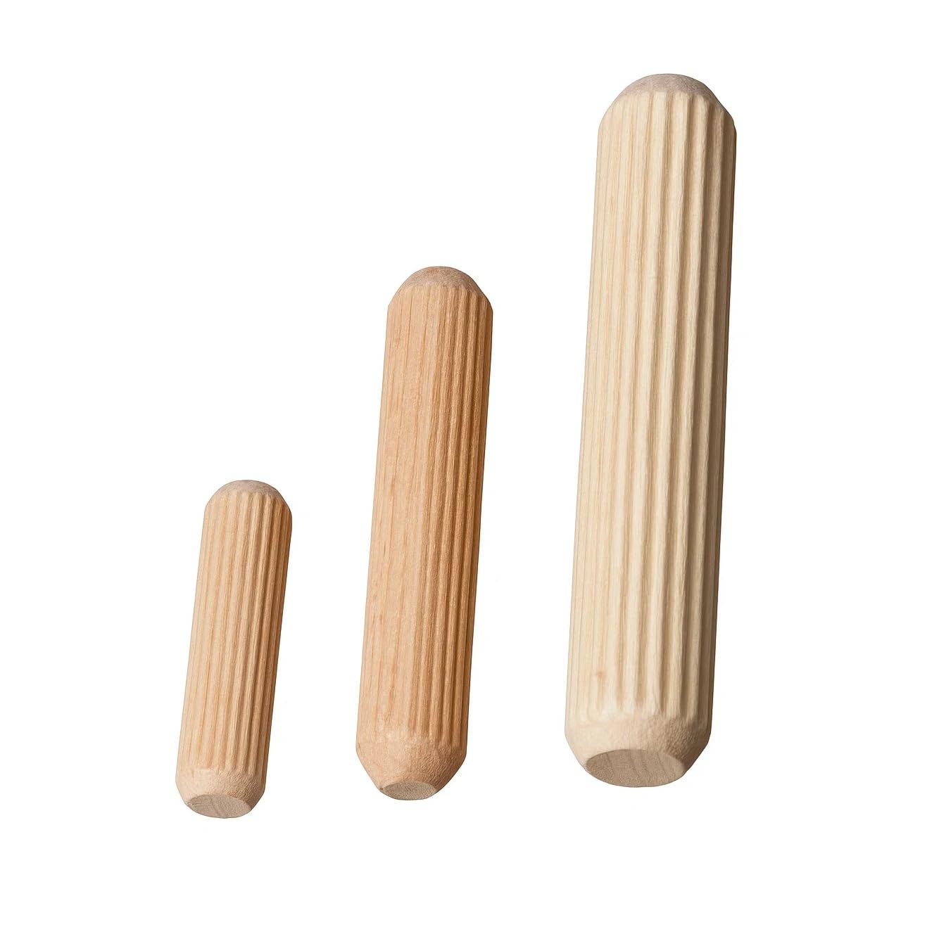 21 pcs Assorted Wooden Dowels M6 M8 M10 Hard Wood Grooved Plugs Furniture Woodwork Grooved Fluted Pin Craft 6mm 8mm 10mm