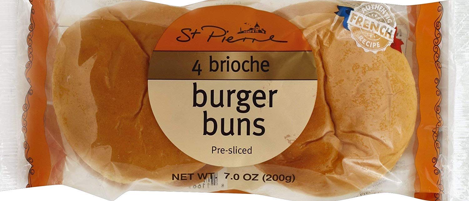 St. Pierre, Brioche Hamburger Buns (4 Count) Grocery
