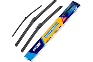 ATTKE 3 Wiper Blades 27" + 20" Front Wiper + 15" Rear Wiper Blades for Audi Q7 2016-2022/SQ7 2017-2022-OE Original Quality (Pack of 3)