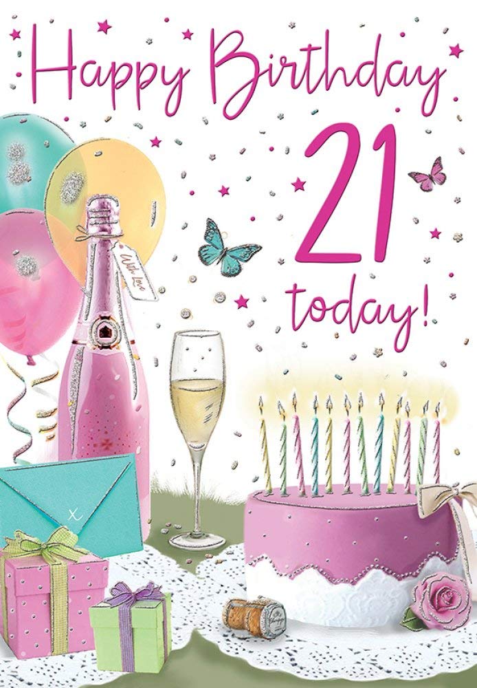 Regal Publishing Milestone Age Birthday Card Age 21 F - 9 x 6 inches