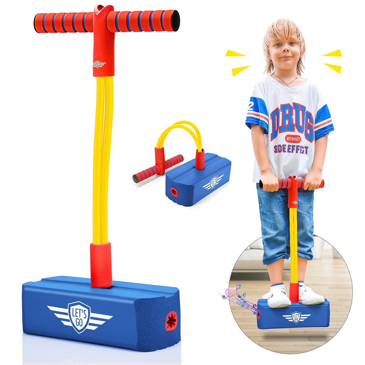 Toyzey Toys for 3-12 Year Old Boys girls, Birthday Gifts for Kids Pogo Jumper Stick Toy for Kids 3-12 Year Old Outdoor Toys for Children Festival Presents Toy Age 3-12 Easter Stocking Blue