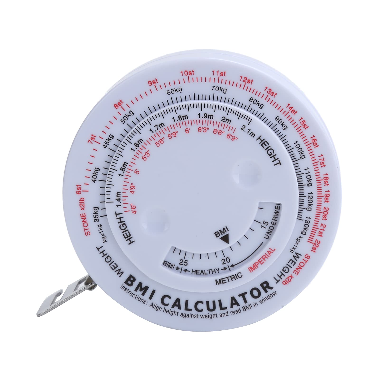 BMI Tape Measure Waist Measurement Tape 150cm BMI Body Mass Index Tape Measure for Chest/Waist/Abdominal Circumference