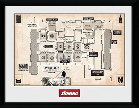 Amazon Com The Shining Map Mounted Framed Print 44 X 34 Cm