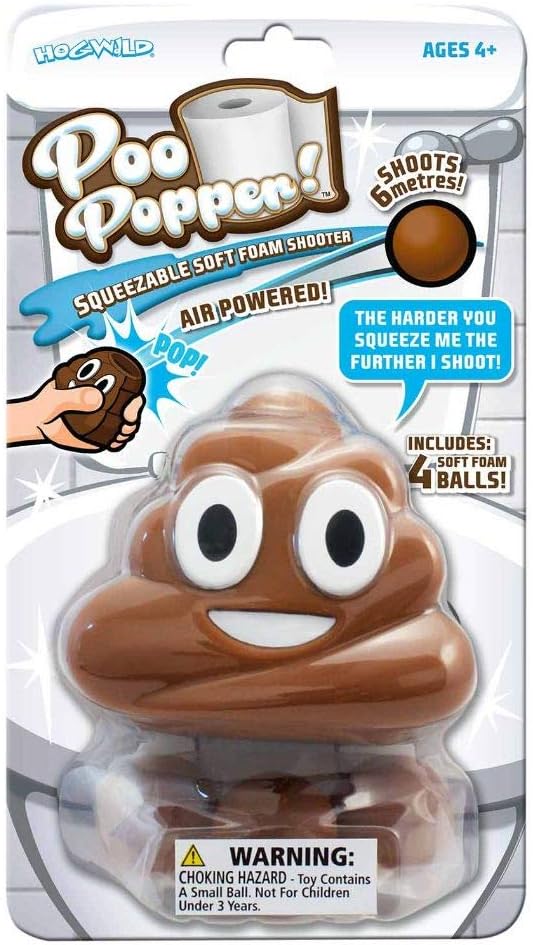 Cheatwell Games Poo Popper Toy with 4 Foam Balls Fun Launch Game