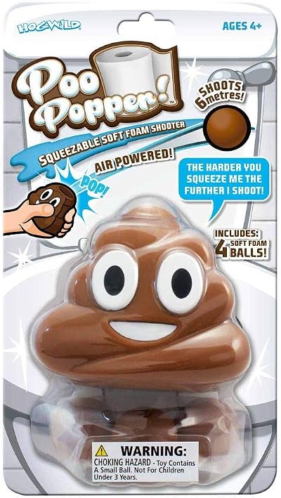Cheatwell Games Poo Popper Toy with 4 Foam Balls Fun Launch Game