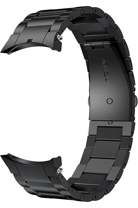 Amazon Com Ldfas Compatible For Samsung Galaxy Watch 5 Pro 45mm 4 Classic 42mm 46mm Bands No Gaps mm Titanium Metal Watch Strap Compatible For Samsung Galaxy Watch 5 4 40mm 44mm Band Black Cell