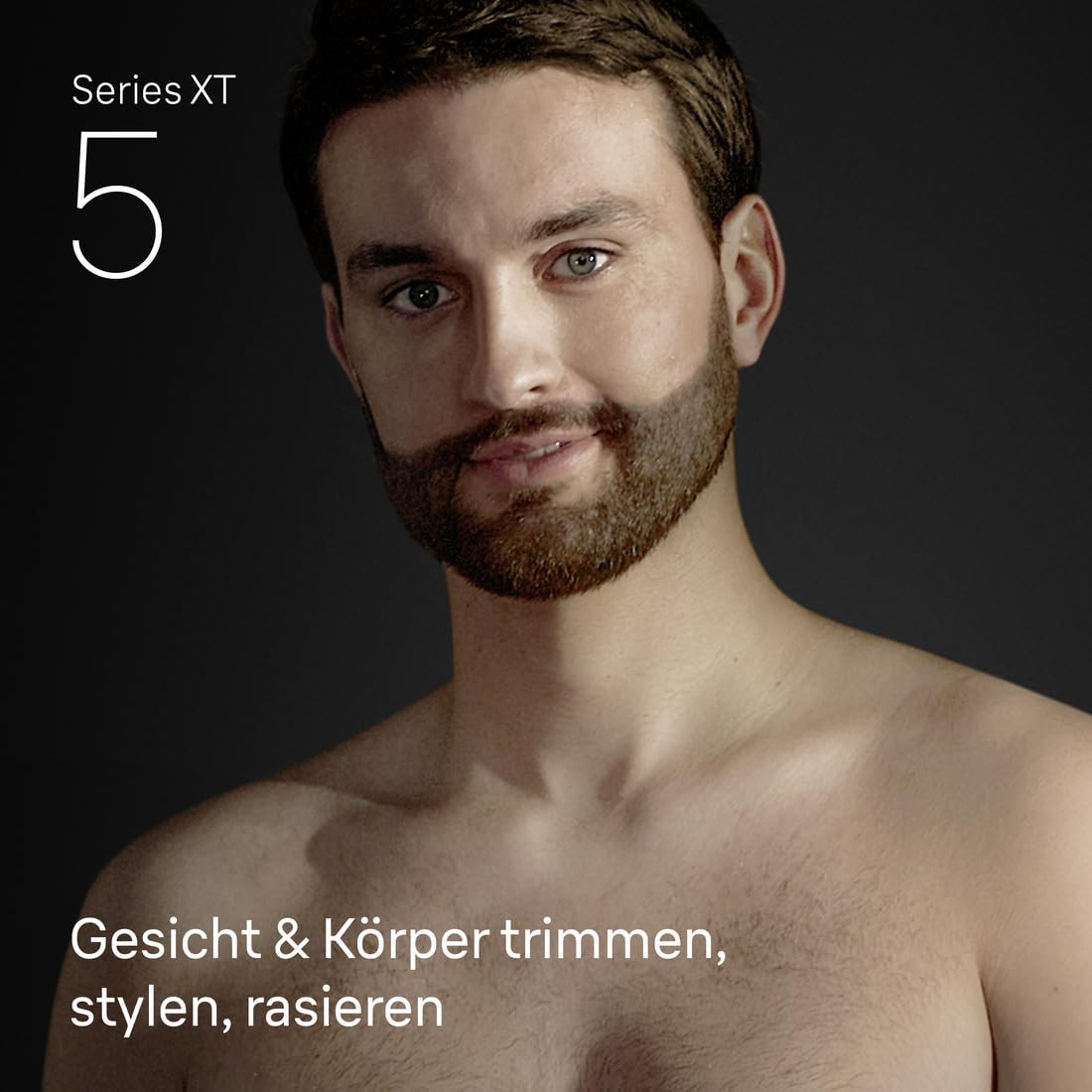 Braun Trimmer Series XT5, Kabelloser Rasierer Herren Elektrisch, XT5270, Grau - Barttrimmer und Bodygroomer, Körperrasierer mit 45 Min. Akku, Wasserdicht, Inkl. 8 Extras und Sensitiv Kammaufsatz 2