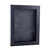 12x16 Shadow Box Frame Textured Black Wood | with a