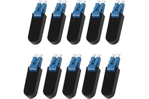 fyboptwu - 10 Pcs LC Fiber Optic Loopback Adapter Tester ​Singlemode UPC LC Loopback Plug Standard Duplex LC Connector Loopback Adapter/Test Plug for Testing Applications