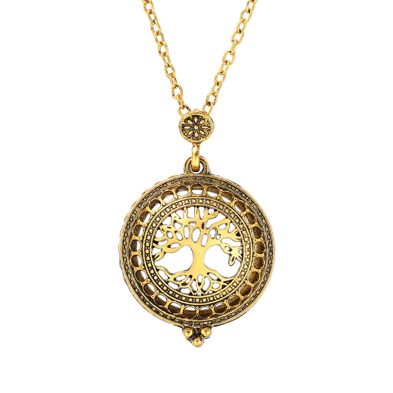 Magnifier Necklace Vintage Magnifying Glass 5 Times Bronze Pendant Sliding Top Loupe Sweater Chain for Newspapers Maps Reading