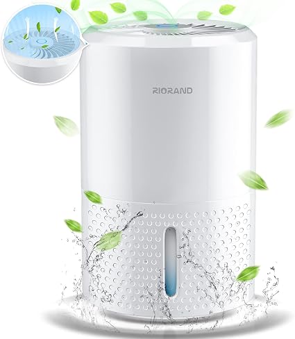 Amazon 最新版 除湿機 小型 半導体式 ワンタッチの操作 水槽容量1000ml 強力除湿 梅雨 湿気対策 衣類乾燥 部屋干し カビ防止 省エネ 消臭 35db以下静音 自動停止機能付き お風呂場 台所 トイレ 書棚 対応 1年保证 Riorand 除湿機