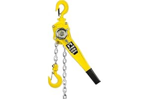 AKOZLIN 1.5 Ton Chain Hoist 10 Feet Chain Come Along Puller Lift Hoist 10 FT Lift Manual Lever Block Chain Hoist lloy Steel G
